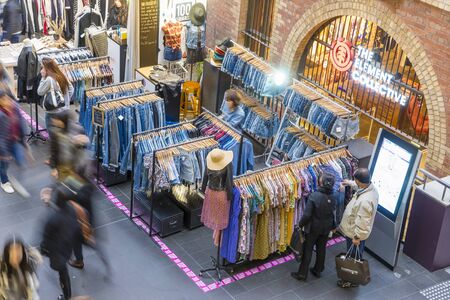 Melbourne, Australia - August 1, 2015: People shopping in Melbourne Central, a famous shopping...