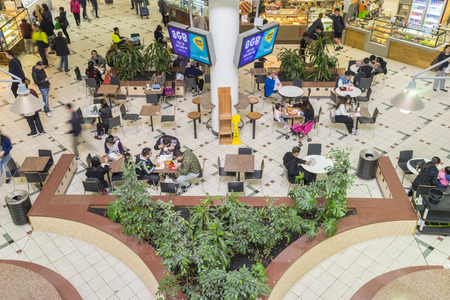 Melbourne, Australia - September 4, 2015: People dining in food court in Box Hill Central Shopping Centre in Melbourne.のeditorial素材