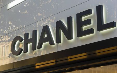 Sydney, Australia - June 26, 2016: Close-up of Chanel store exterior during daytime. Chanel is a high fashion house specialising in haute couture, luxury goods and fashion accessories.のeditorial素材