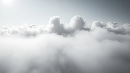 Abstract gradient fog pattern in monochrome tones with soft flow and light diffusionの素材