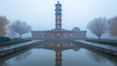 Modern financial district skyline with 3D line charts and futuristic graph overlaysの素材