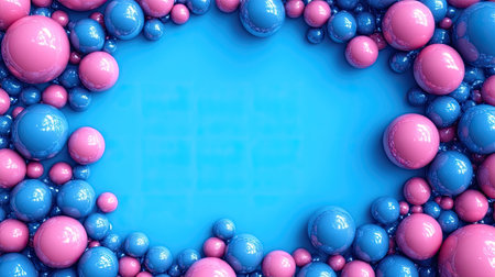 Abstract pastel backdrop with product display stage and balanced compositionの素材