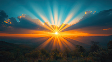 Light and airy clouds scattered across a brilliant, sunlit sky in a peaceful moodの素材