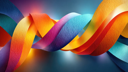 Interlocking abstract shapes forming a unified circle on a bright background, symbolizing teamwork and harmonyの素材