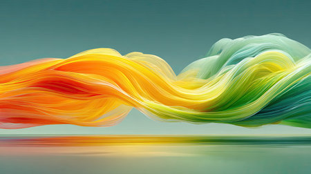 Multiple curved lines rising together in harmony, symbolizing team momentum and collective goalsの素材