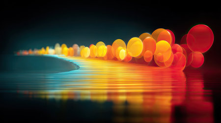 Roadmap timeline with bright points and futuristic UI, symbolizing strategic milestones and long-term business goalsの素材