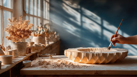 A clay sculpture being shaped from rough lump to finished artwork in progressive stages, showing skill developmentの素材