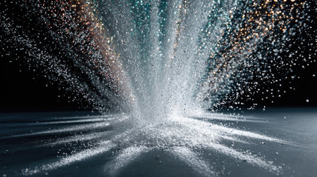 Chalkboard Options - Hand-drawn chalk arrows diverging upward on a textured blackboard, with powdery chalk dust floating around themの素材