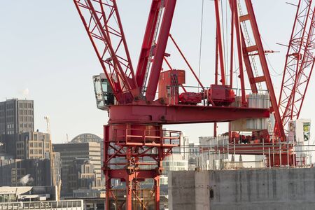 London City construction site overview Goldman Sachs HQの写真素材