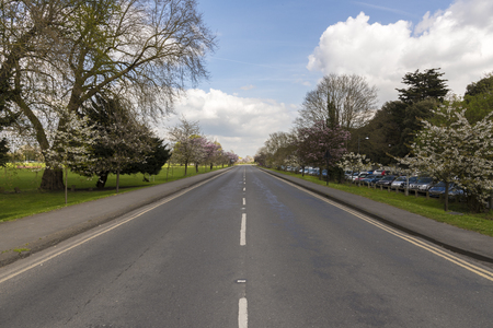 View of empty roadの写真素材