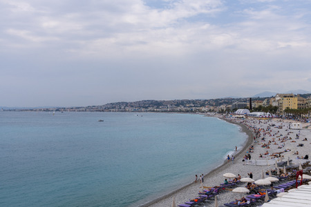 A view of the Nice promenade from the high pointのeditorial素材