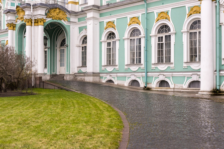 A view of Hermitage Museum, St.Petersburg. One of the largest and most significant art and history museums in Russiaのeditorial素材