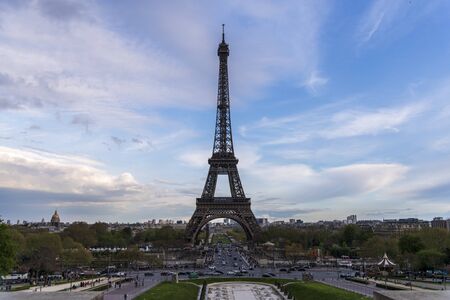 Eiffel Tower by day and night 2019の写真素材