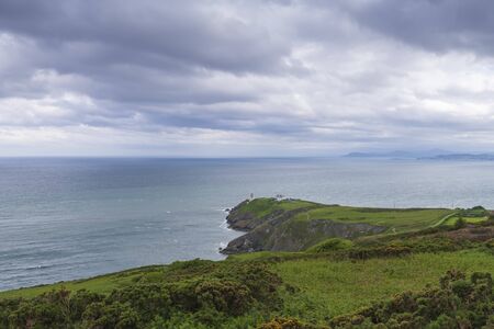Aerial view of Baily Lighthouse, Howth North Dublinの写真素材