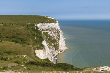 View at white cliffs of Dover, Great Britainの写真素材
