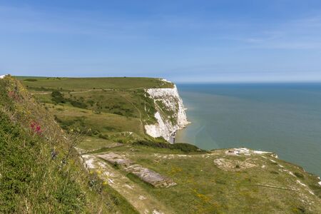 View at white cliffs of Dover, Great Britainの写真素材