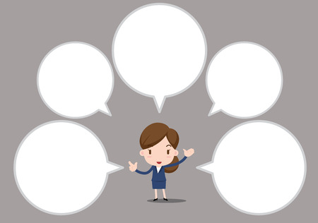 business character - blank bubbleのイラスト素材