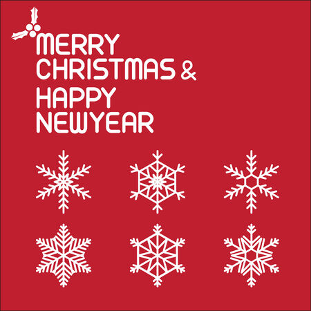 Merry Christmas lettering, vectorのイラスト素材