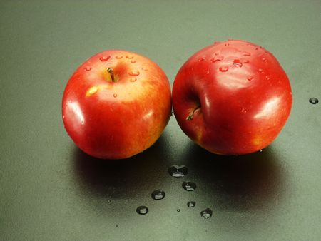 East sweets and red juicy applesの写真素材