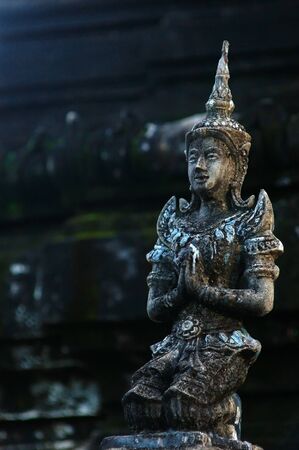 Deva sculpture that decorate in the Northern Thailan temples