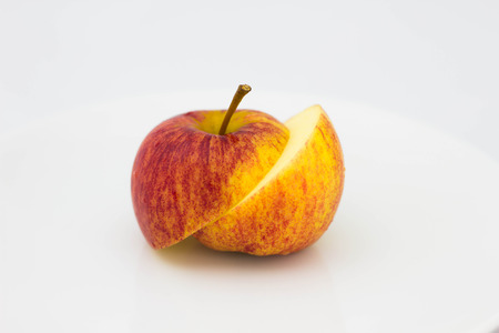 apple slice on white background