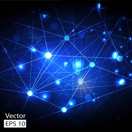 World map point, line, surface compositionのイラスト素材