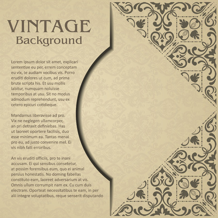 Classic swirl and curves style background of pattern vintage vector illustrationのイラスト素材