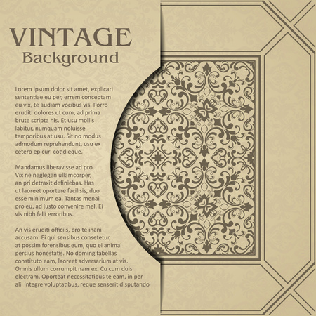 Classic swirl and curves style background of pattern vintage vector illustrationのイラスト素材