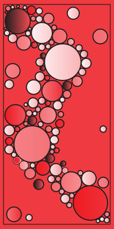 Stained glass graphic trendy circle dots graphic illustration design.のイラスト素材