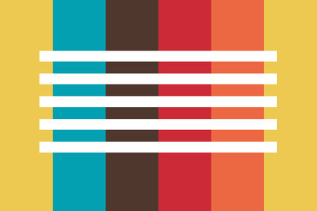 Abstract graphic illustration trendy cubism artwork, colorful background.のイラスト素材