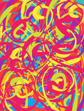 Abstract colorful graphic trendy illustration designの写真素材