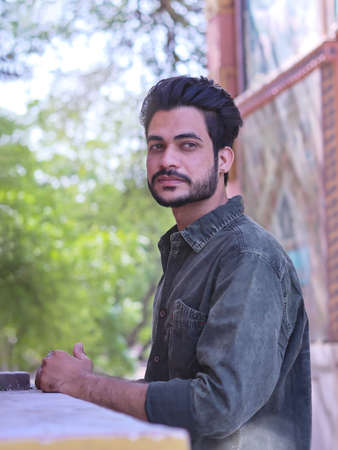 Portrait of young male model.の写真素材