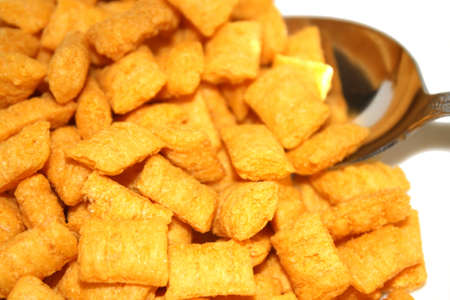 closeup macro shot of delicious crunchiesの写真素材