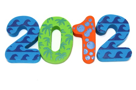 build 2012 with non-toxic foam numberの写真素材