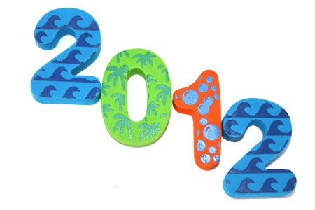 build 2012 with non-toxic foam numberの写真素材