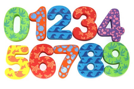 non-toxic foam numbersの写真素材