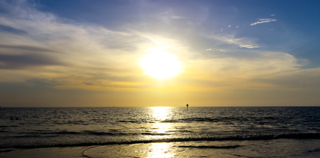 Sunset Over the Oceanの写真素材