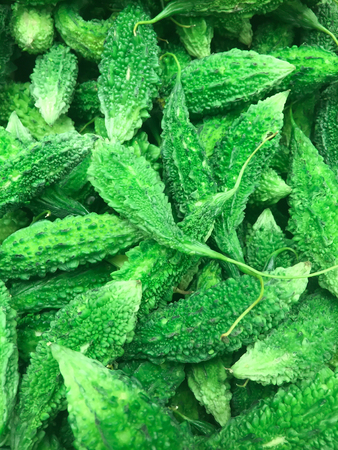 Bitter gourd (Bitter melon) nutrition facts and health benefitsの写真素材