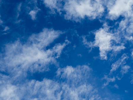 Blue sky with white cloud. Background of sky and cloud.の写真素材