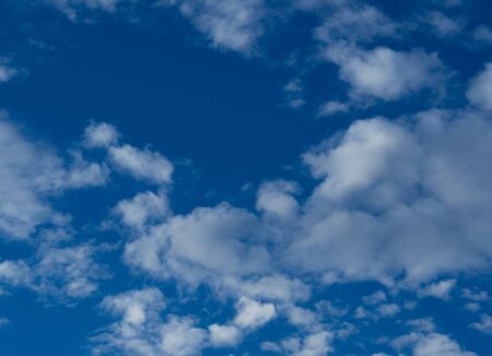 Blue sky with white cloud. Background of sky and cloud.の写真素材