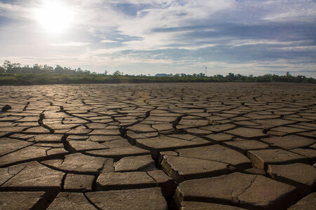 ground drought Beautiful blue sky