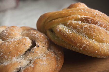 Cinamonroll bake for coffee timeの写真素材