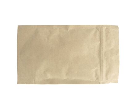 Rugged kraft paper envelope with pressure sealed. Medium size Beige.-Horizontal image.の写真素材