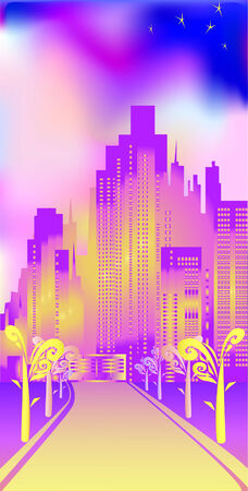 Cheerful cityのイラスト素材