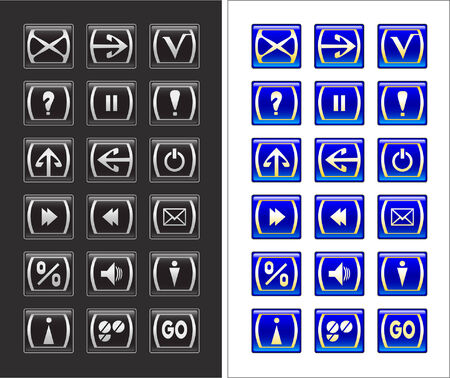 Icon Set for Web Applications. Vectorのイラスト素材