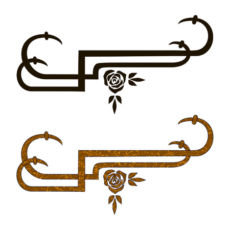 Two different style of decorative elementのイラスト素材