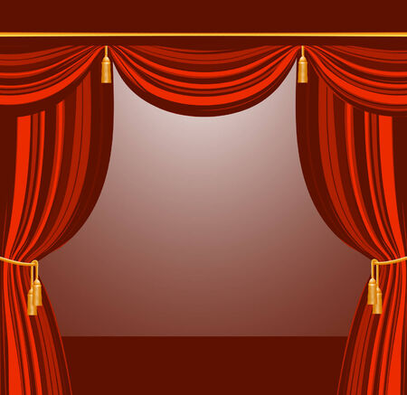 Illustration of a stage. Vector illustrationのイラスト素材