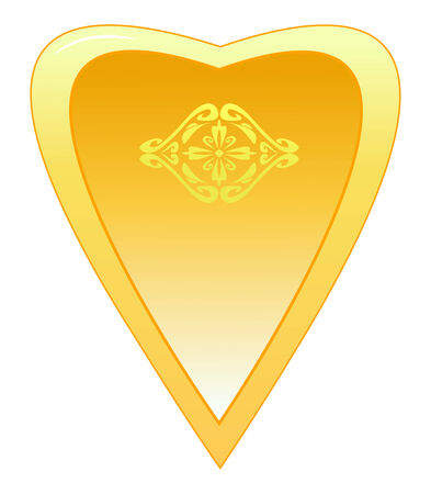 Gold heart. Vector Illustration.のイラスト素材