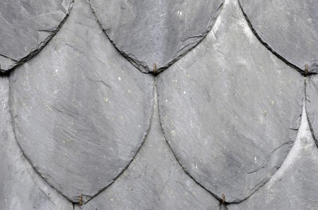 Organic shaped slate stone wall.の写真素材