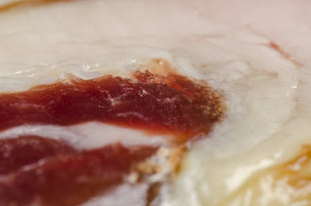Detail of iberian spanish, bellota ham. Gourmet spanish food.の写真素材